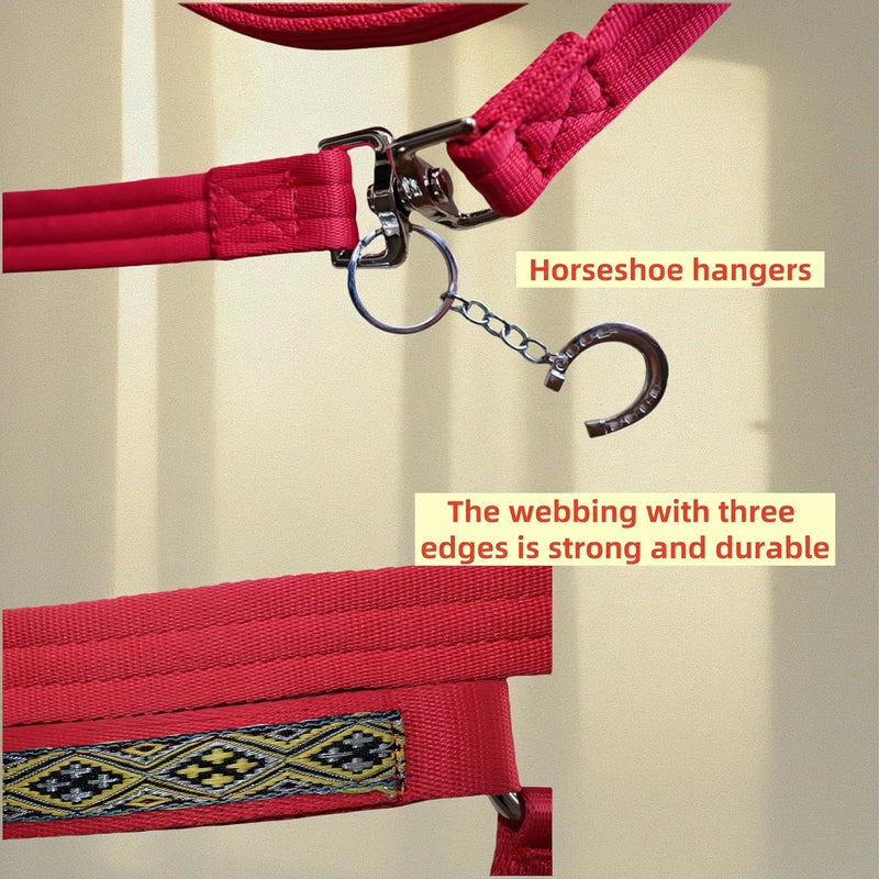 LUCKIEST MAP 2PCS Adjustable Horse Halter&Horse Training Lunge LINE Double-Buckle Anti-Entanglement Soft BUT Firm Used for Equestrian Training and Training - Image 4